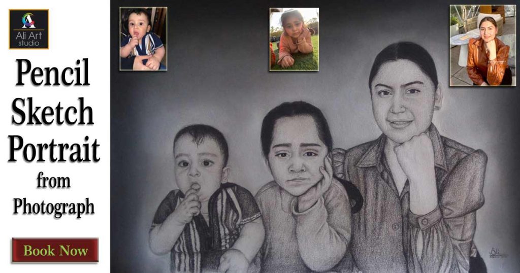 Pencil Sketch Portrait from photo