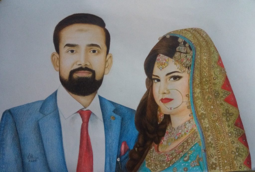 Handmade Portrait Art from Photo