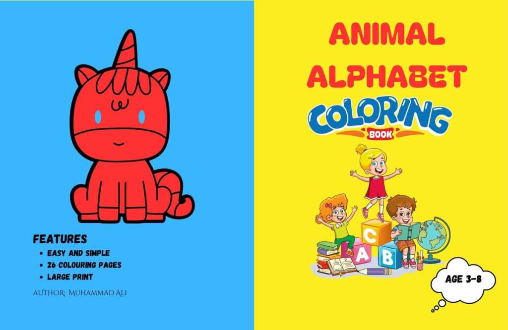 Alphabet Tracing Coloring Book - Ali Art Studio