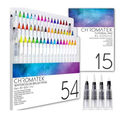 54 Watercolor Pens Set