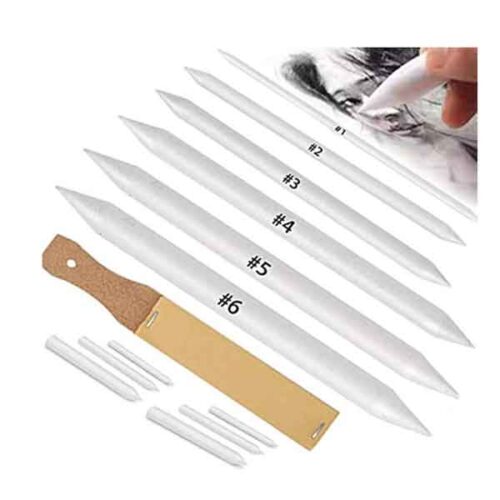 Blending Stumps and Tortillon Paper with Sandpaper - 12 PCS