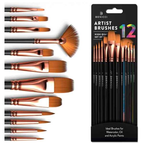 Artist Paint Brush Set of 12